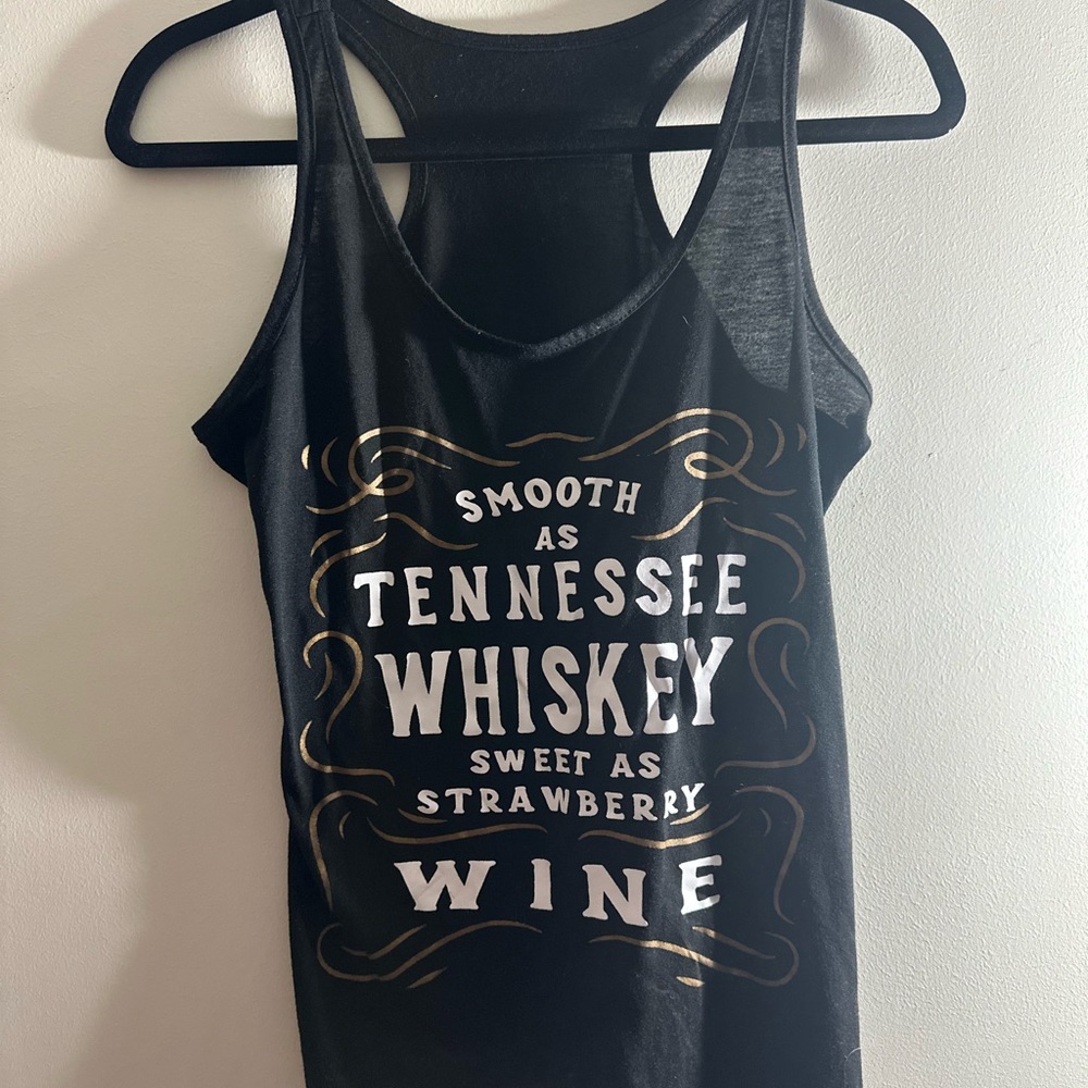 Black Graphic Tank Top